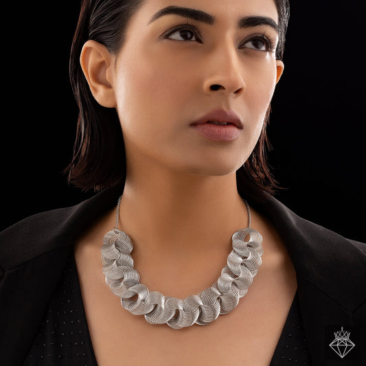 AUROZI Anti-Tarnish Silver Spring Necklace