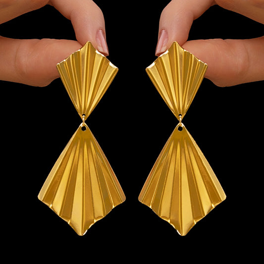 AUROZI Anti-Tarnish Frilly Kite Long Dangles