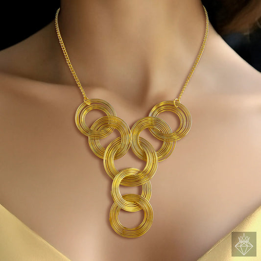 AUROZI Anti-Tarnish Spring-Inspired Y-Necklace Set With Earrings