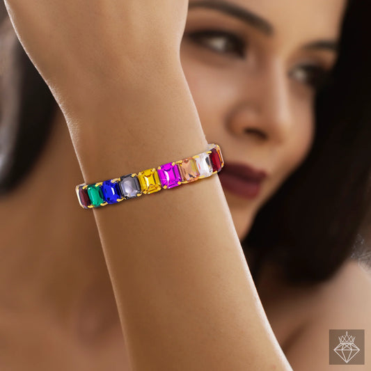 AUROZI Anti-Tarnish MultiColor Crystal Bracelet