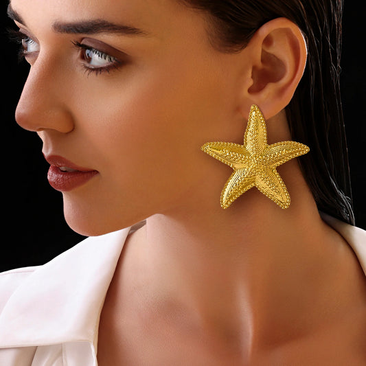 AUROZI Anti-Tarnish Gold Plated Star Earrings
