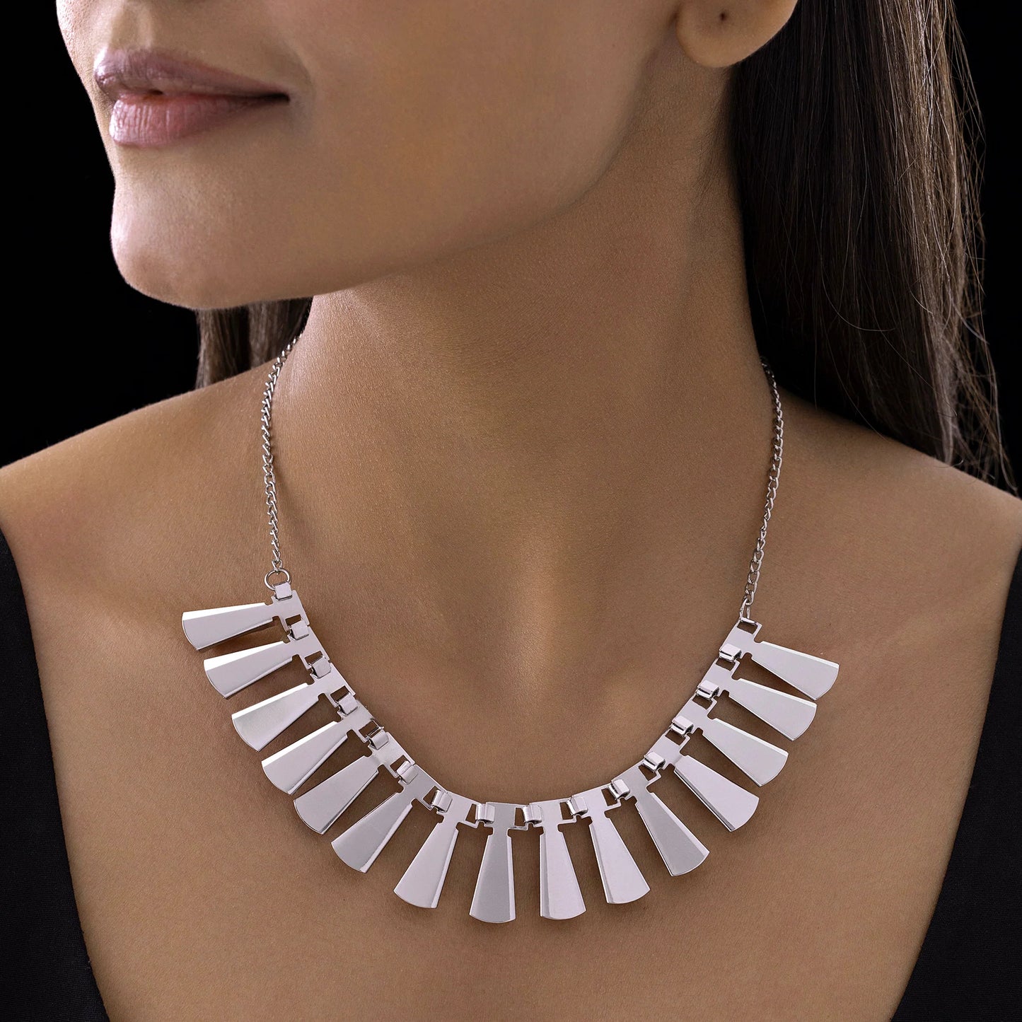 AUROZI Anti-Tarnish Tribal Statement Necklace