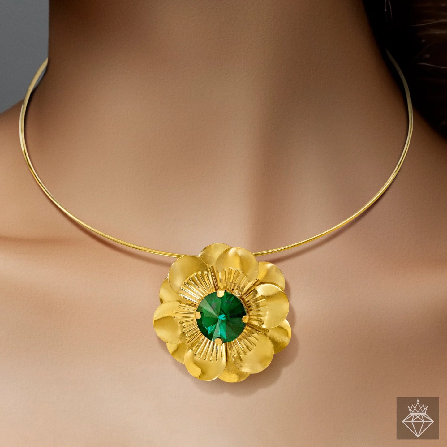 AUROZI Anti-Tarnish Daffodil Super Saver Pack Of GOLD Plated WAVY Necklace Set With Earrings, Bracelet & Rings