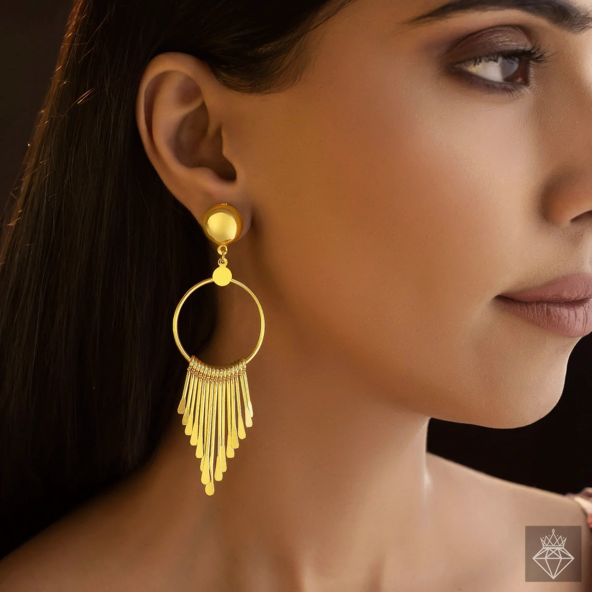 AUROZI Anti-Tarnish Dangling Bars Earrings