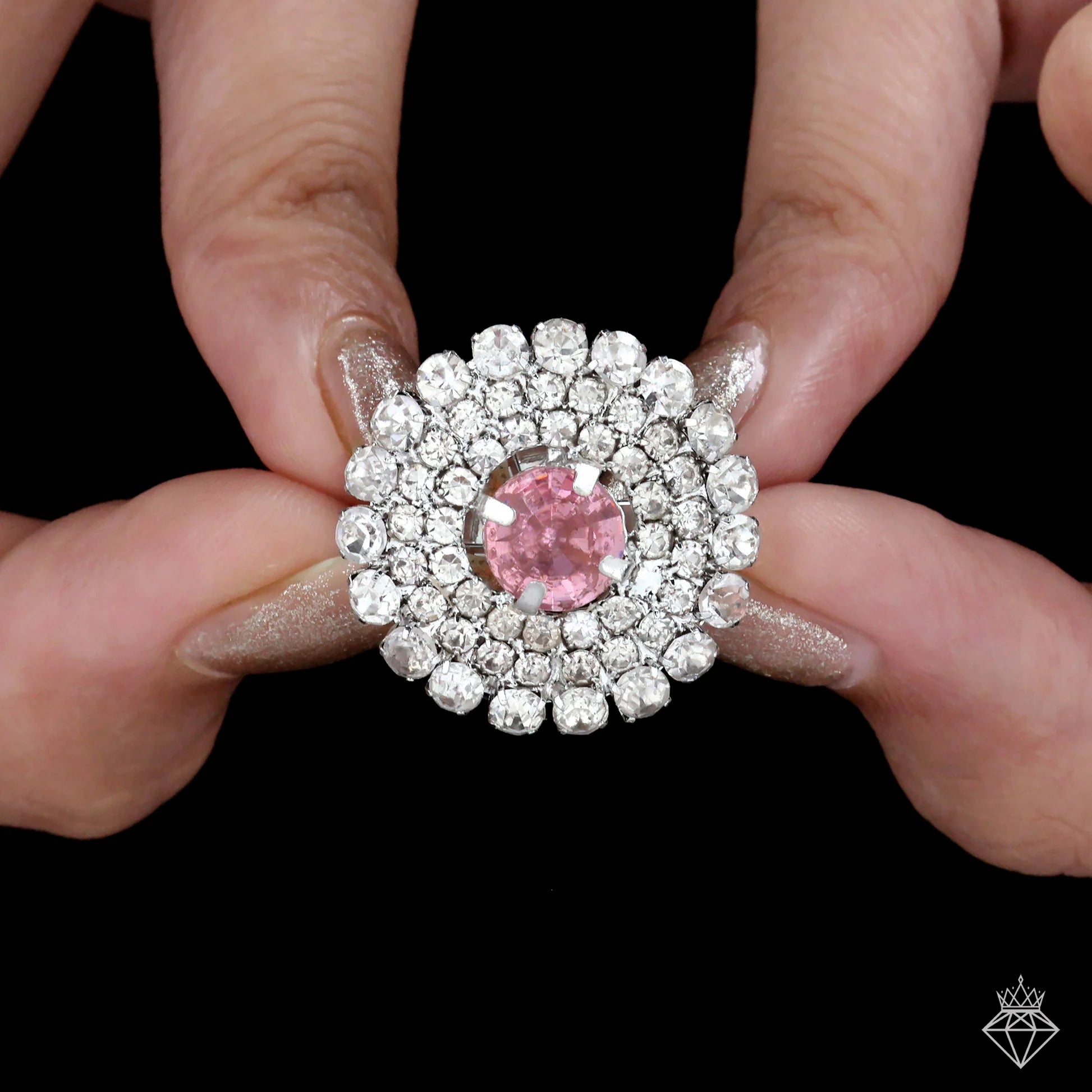 AUROZI Anti-Tarnish Cocktail Crystal Ring (Adjustable Size)