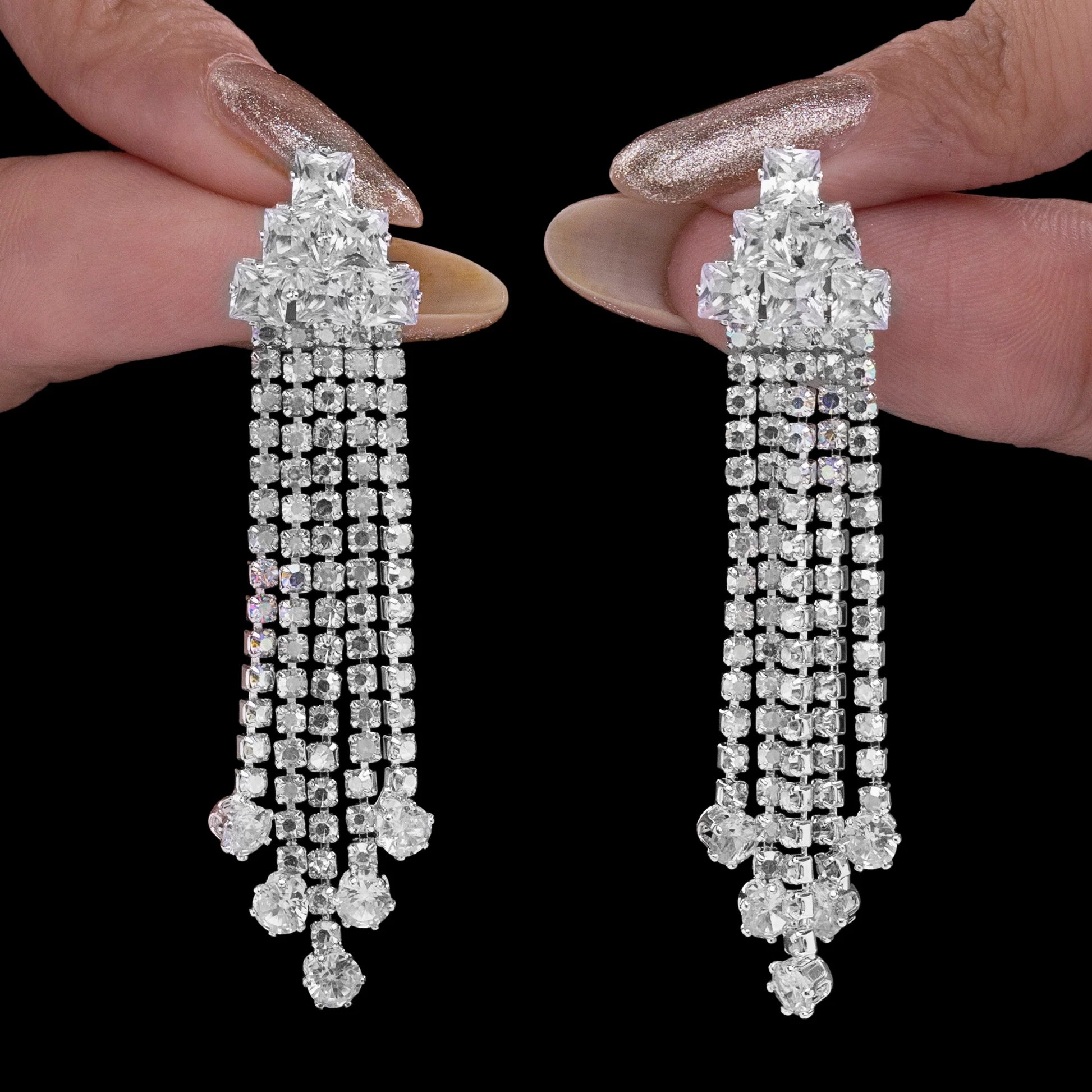 AUROZI Anti-Tarnish Crystal Danglers