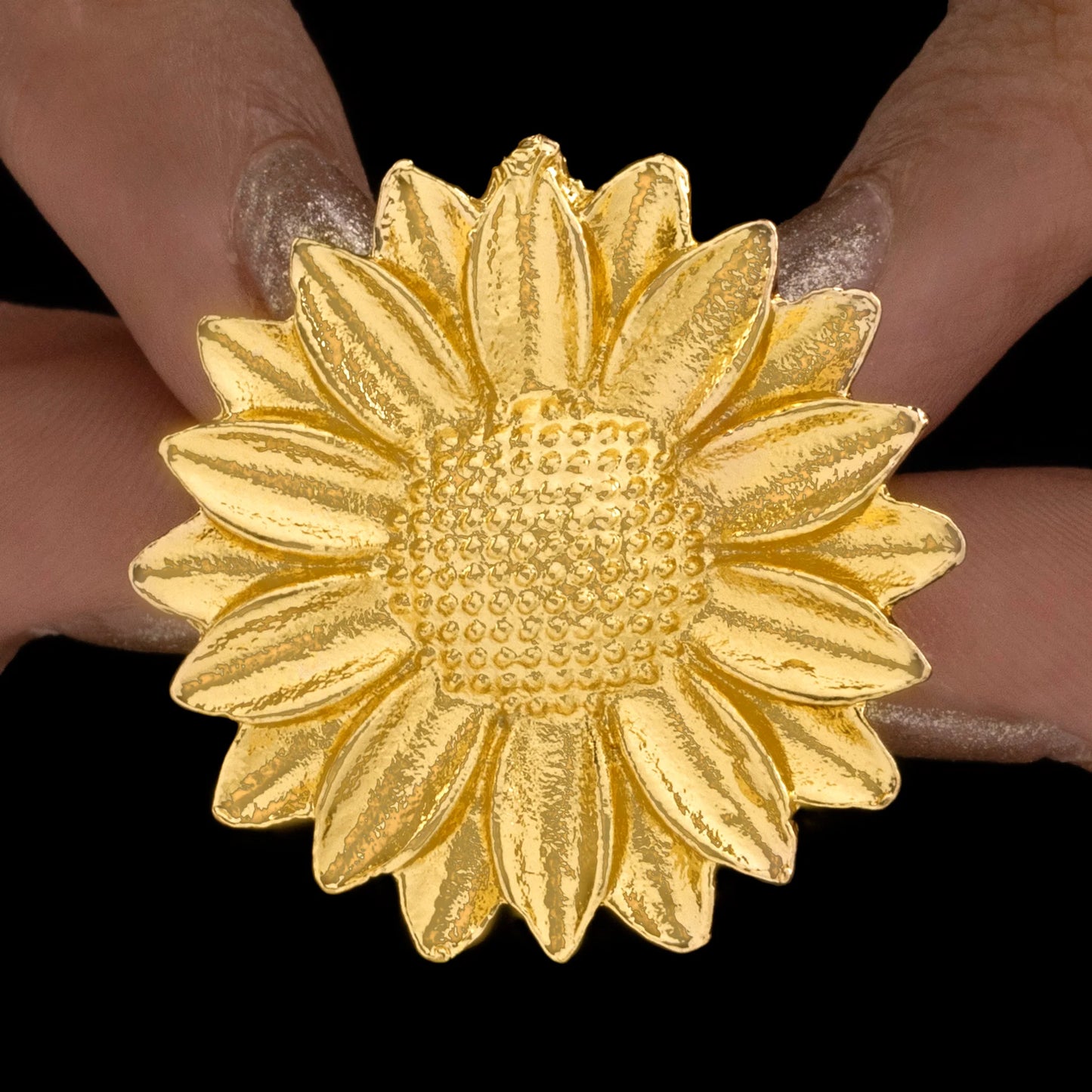 AUROZI 🌸 Anti-Tarnish Golden Flower Ring – Adjustable Size