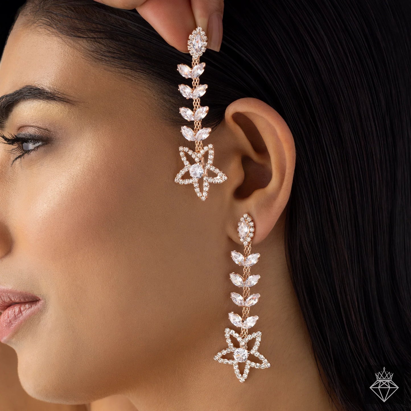 AUROZI Anti-Tarnish Crystal Danglers