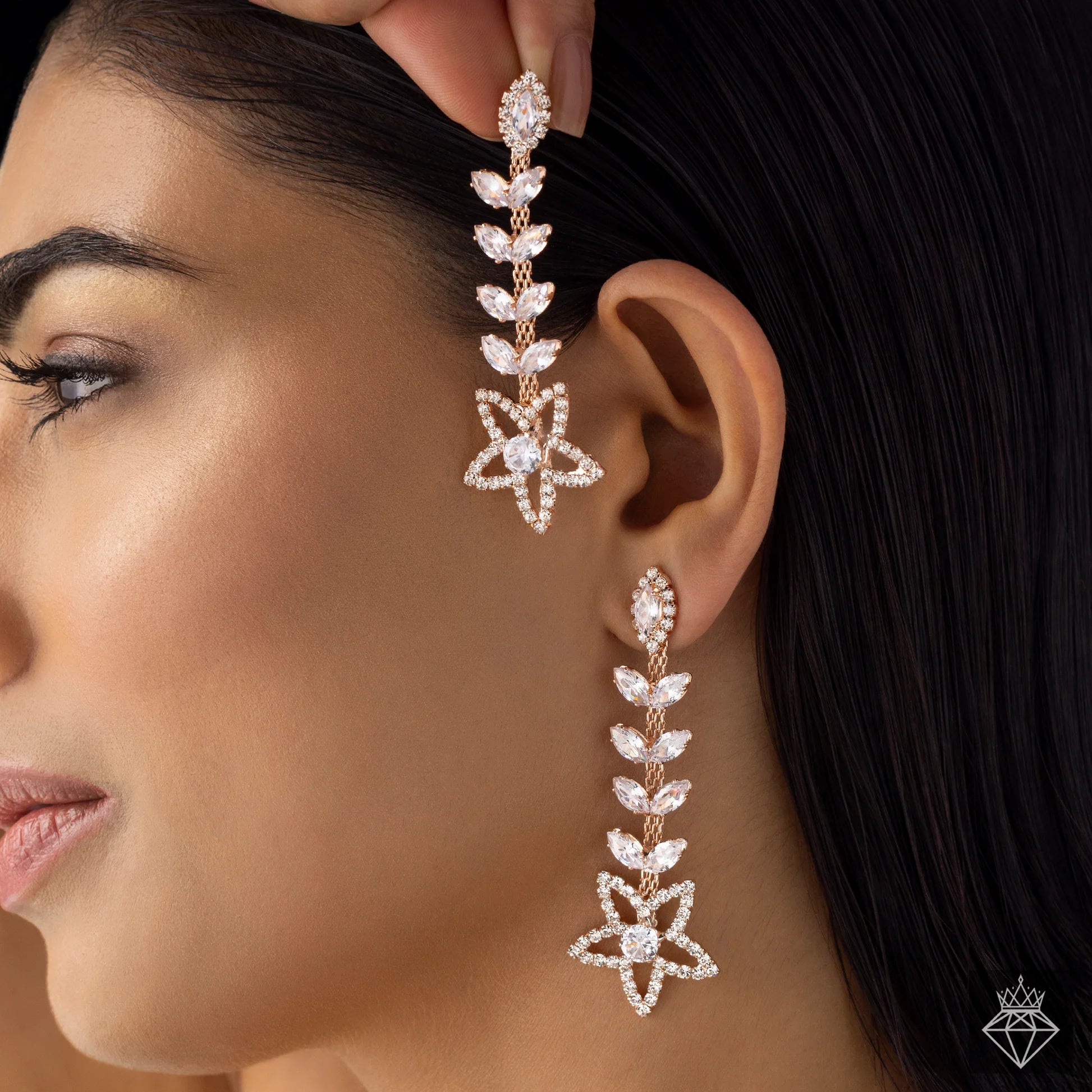 AUROZI Anti-Tarnish Crystal Danglers