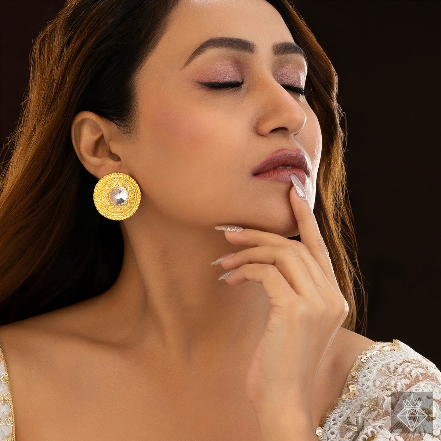 AUROZI Anti-Tarnish Artistic Crystal Earrings