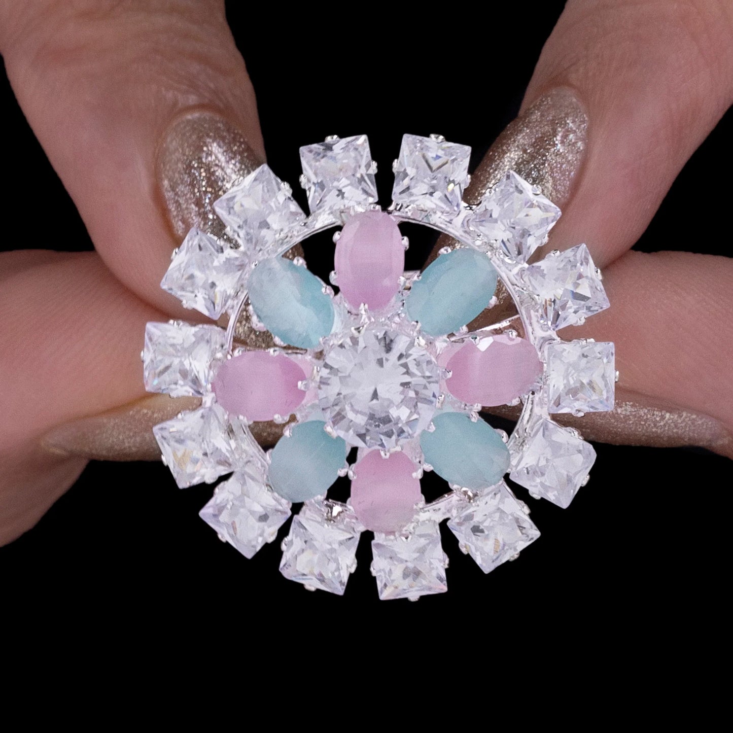 AUROZI Anti-Tarnish Crystal Ring (Adjustable Size)