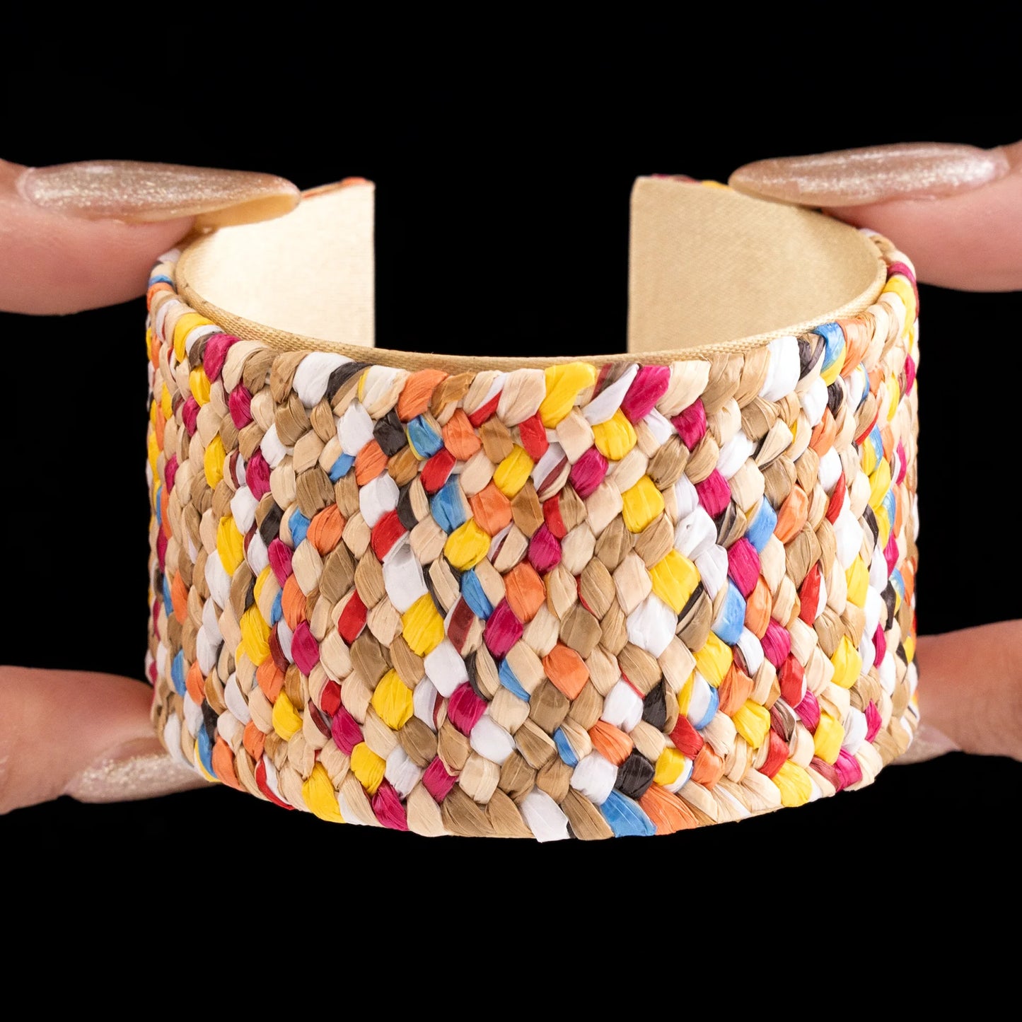 AUROZI Multicolour Raffia Bracelet (Adjustable Size)
