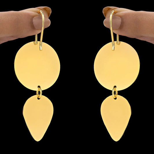 AUROZI Anti-Tarnish Premium Brass Geometric Earrings Set – Timeless Modern Luxury