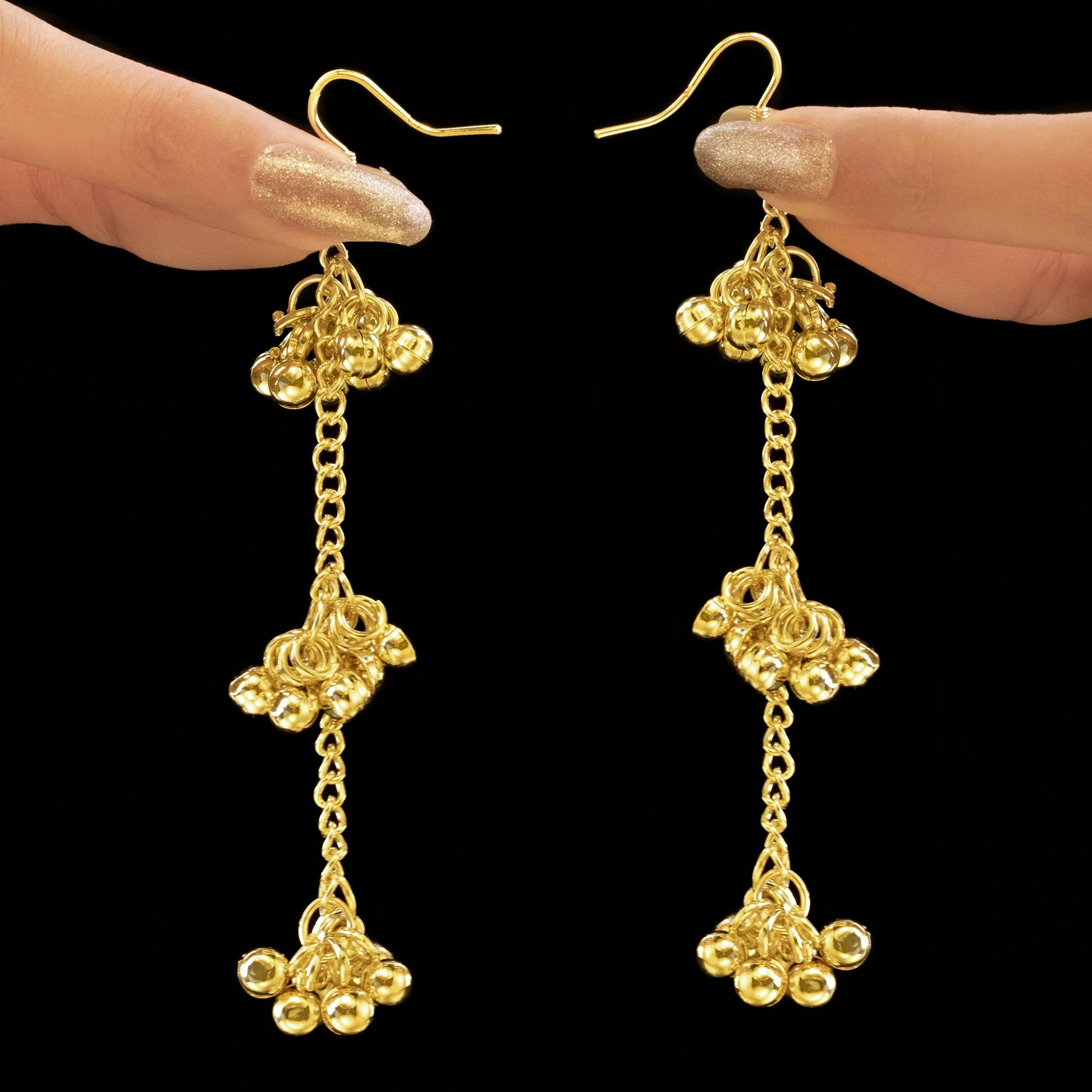 AUROZI Anti-Tarnish Golden Danglers