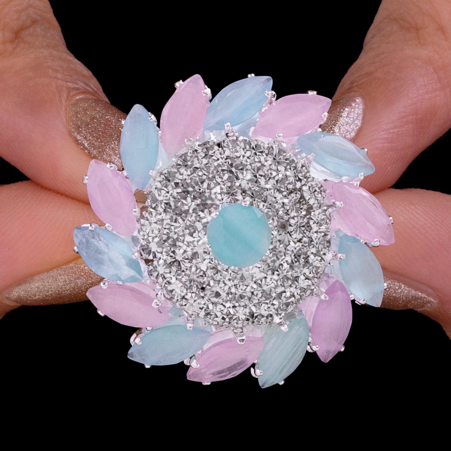 AUROZI Anti-Tarnish Crystal Ring (Adjustable Size)