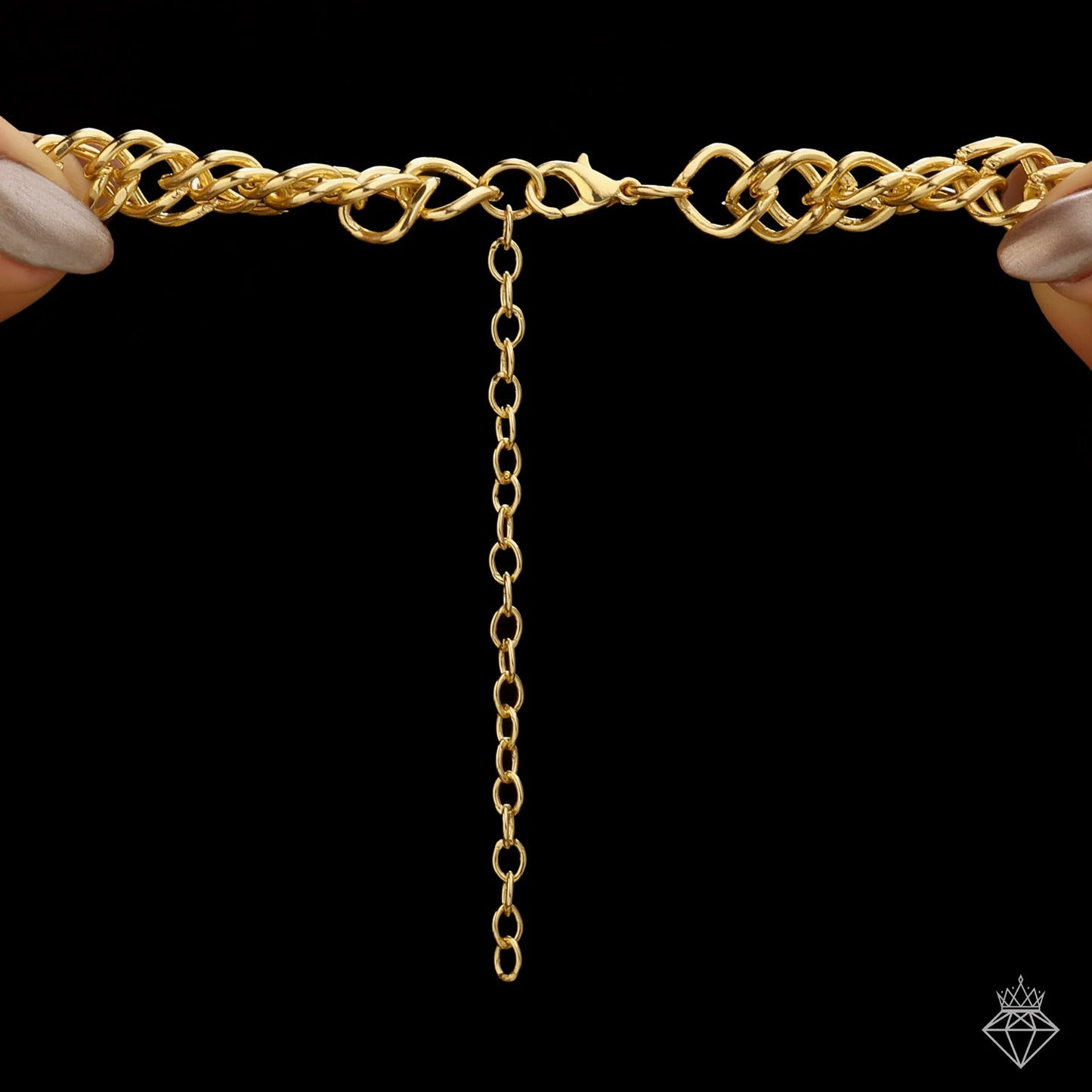 AUROZI Embossed Star Super Saver Pack Of Anti-Tarnish Premium Quality GOLD Plated WAVY Necklace Set With Earrings, Bracelet & Ring (Adjustable Size)