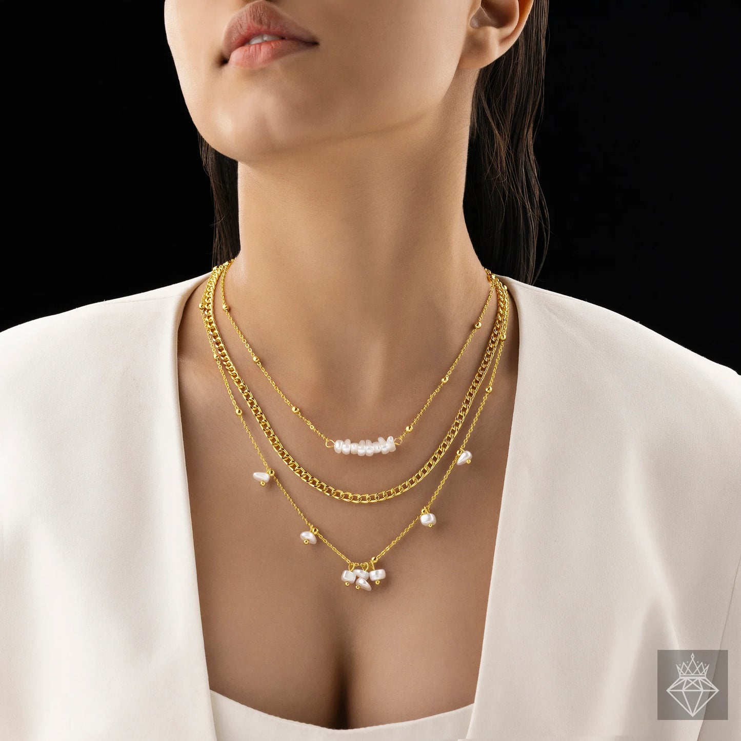 AUROZI Anti-Tarnish Layered Necklace