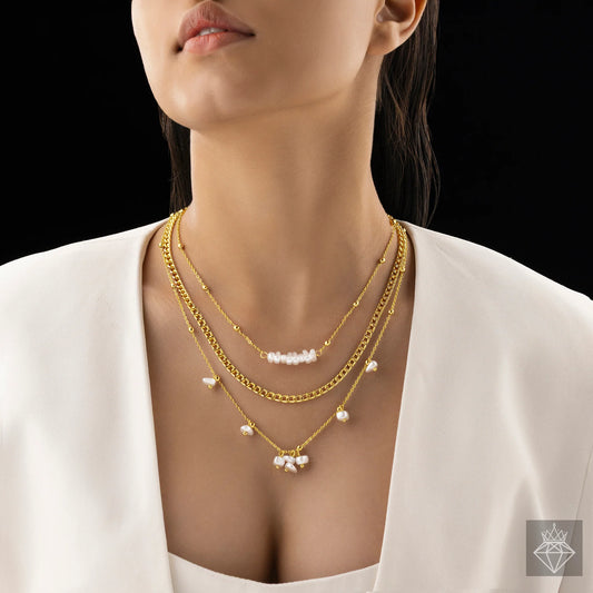 AUROZI Anti-Tarnish Layered Necklace
