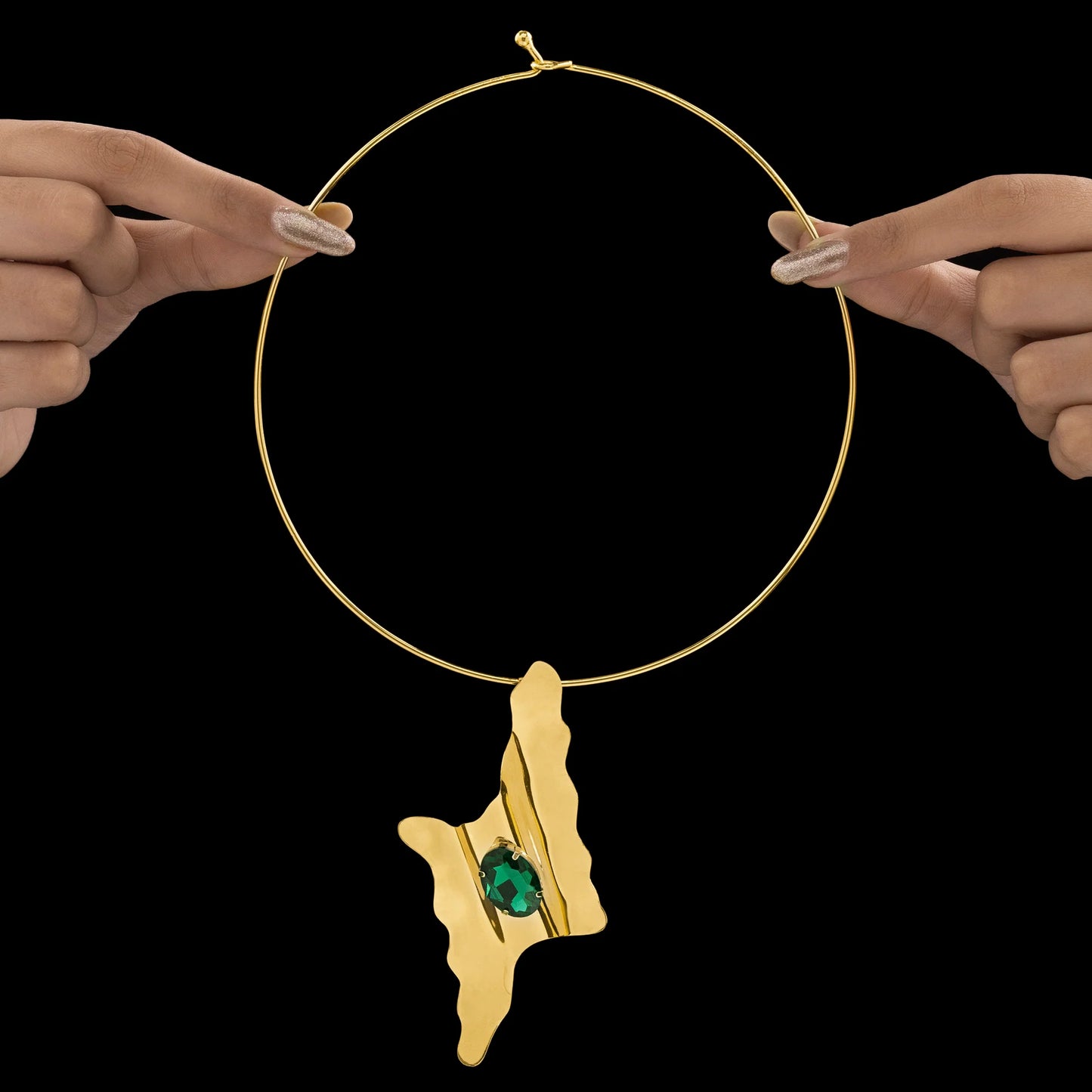 AUROZI Anti-Tarnish Golden Thunderbolt Necklace