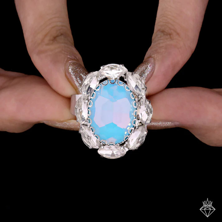 AUROZI Anti-Tarnish Crystal Ring (Adjustable Size)