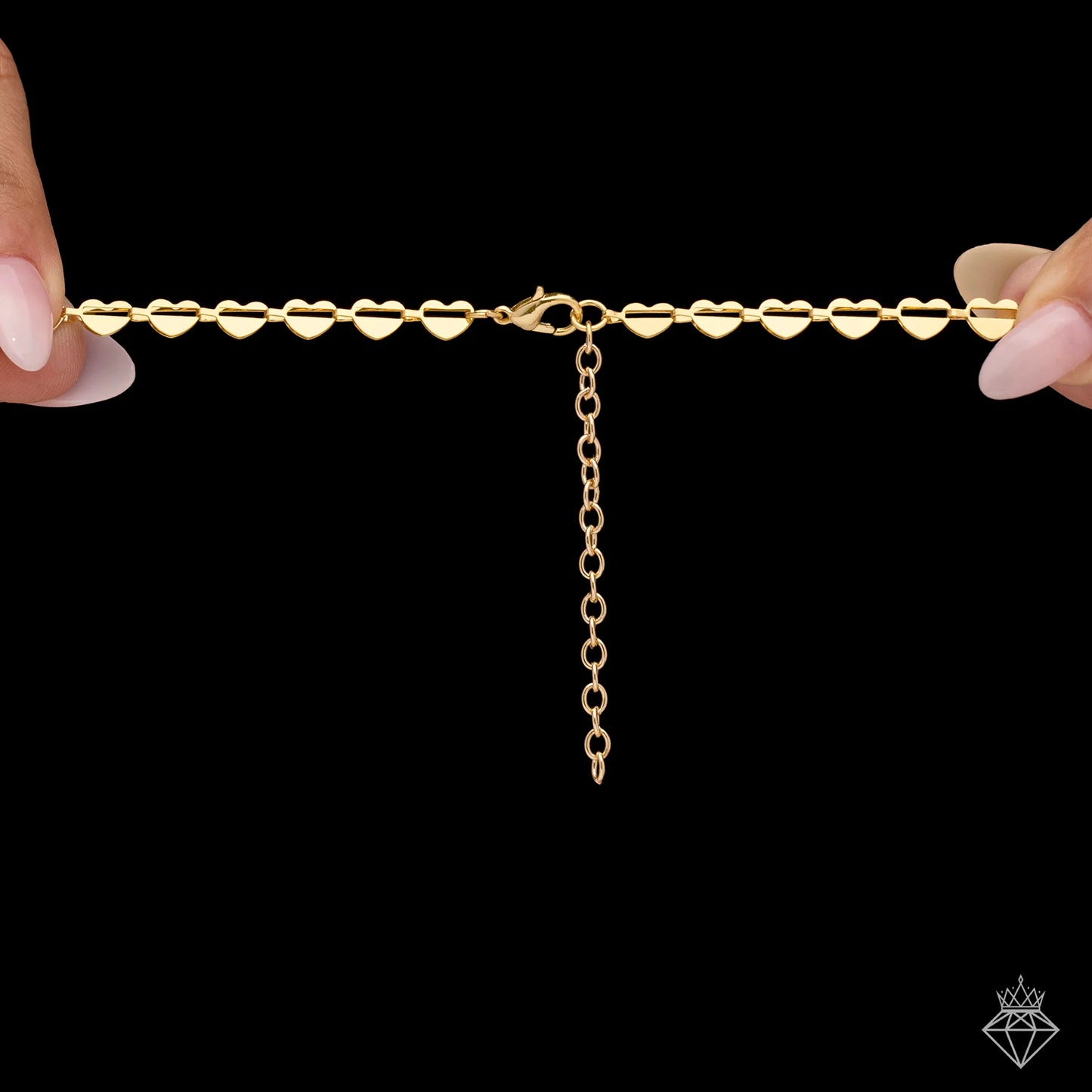 AUROZI Anti-Tarnish Heart Chain Necklace