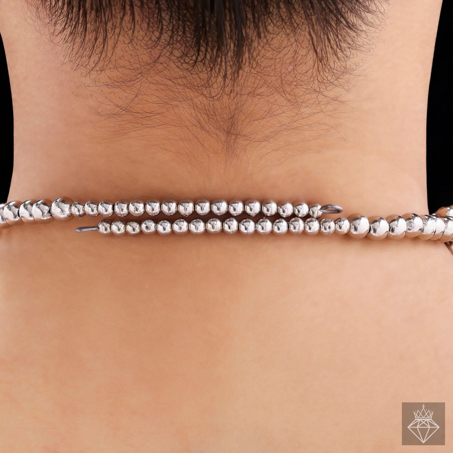 AUROZI Traditional Oxidised Silver Jewelry Set (Necklace & Earrings)