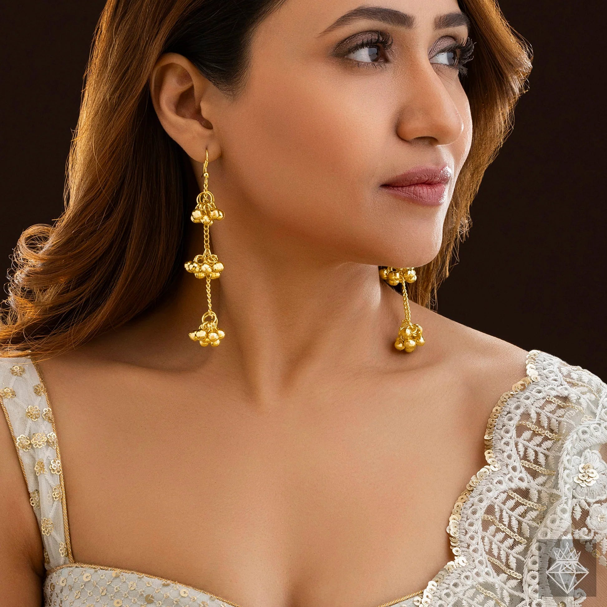 AUROZI Anti-Tarnish Golden Danglers