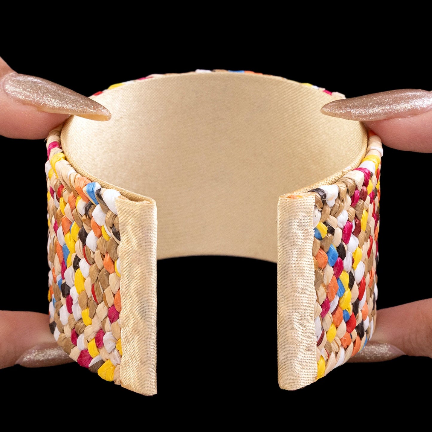 AUROZI Multicolour Raffia Bracelet (Adjustable Size)