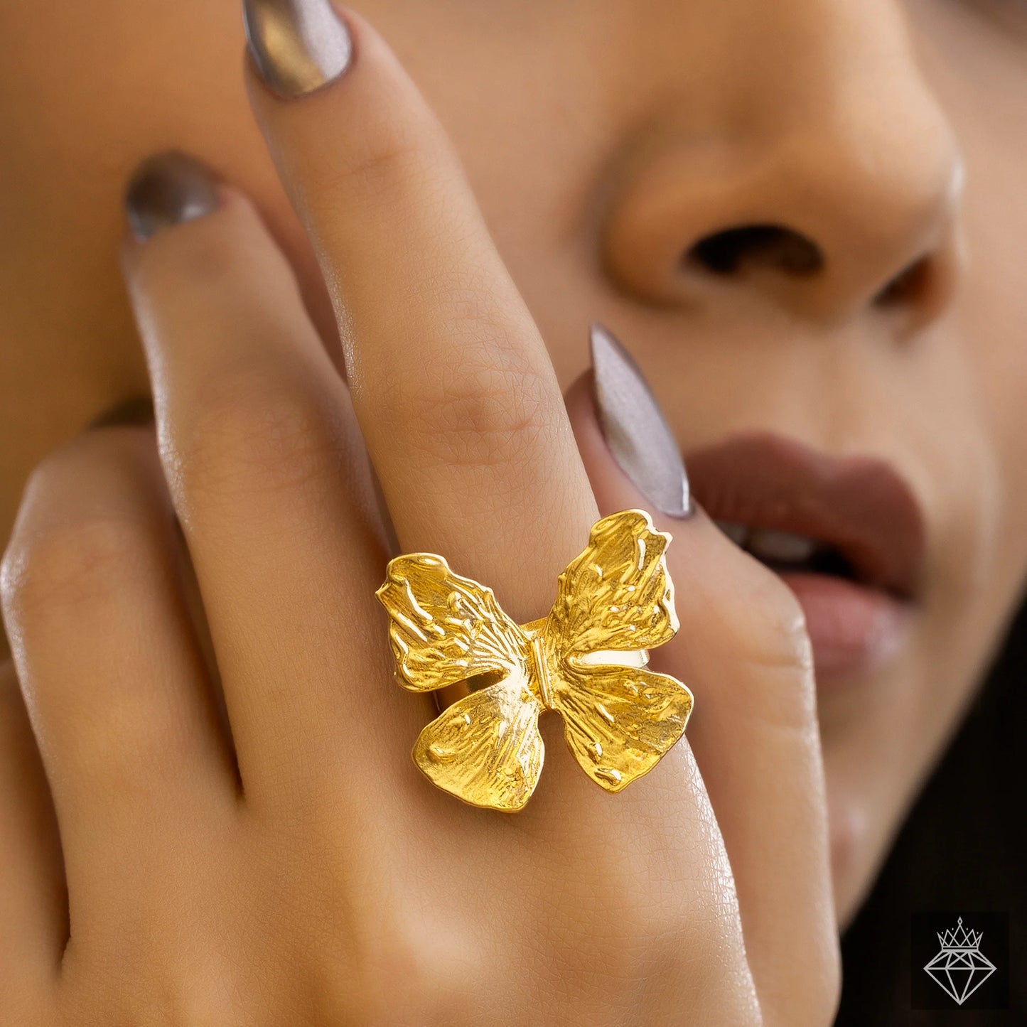 AUROZI Anti-Tarnish Butterfly Ring (Adjustable Size) Delicate Charm. Timeless Symbolism. Effortless Elegance.