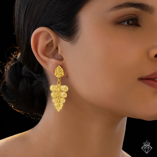 AUROZI Anti-Tarnish Golden Danglers