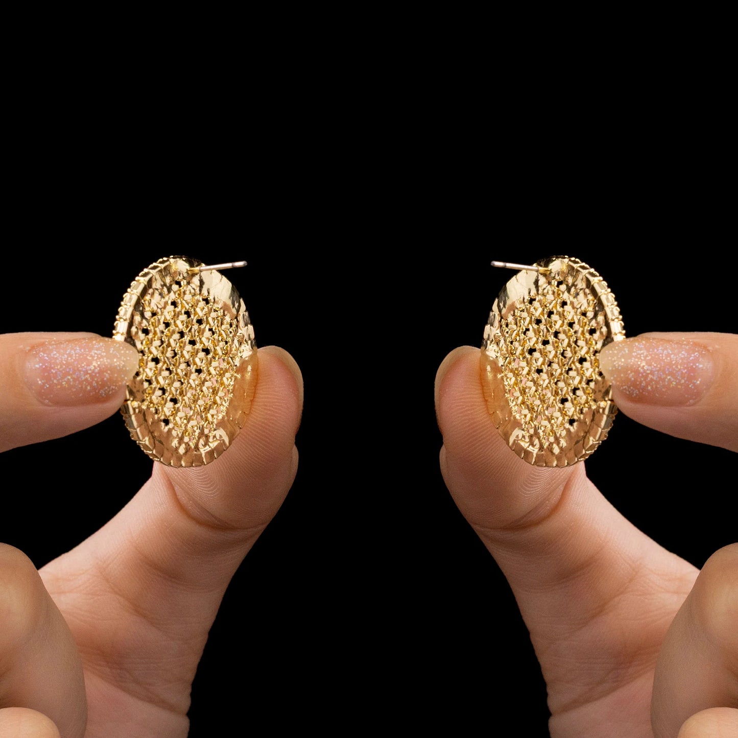 AUROZI Anti-Tarnish Premium Brass Statement Studs
