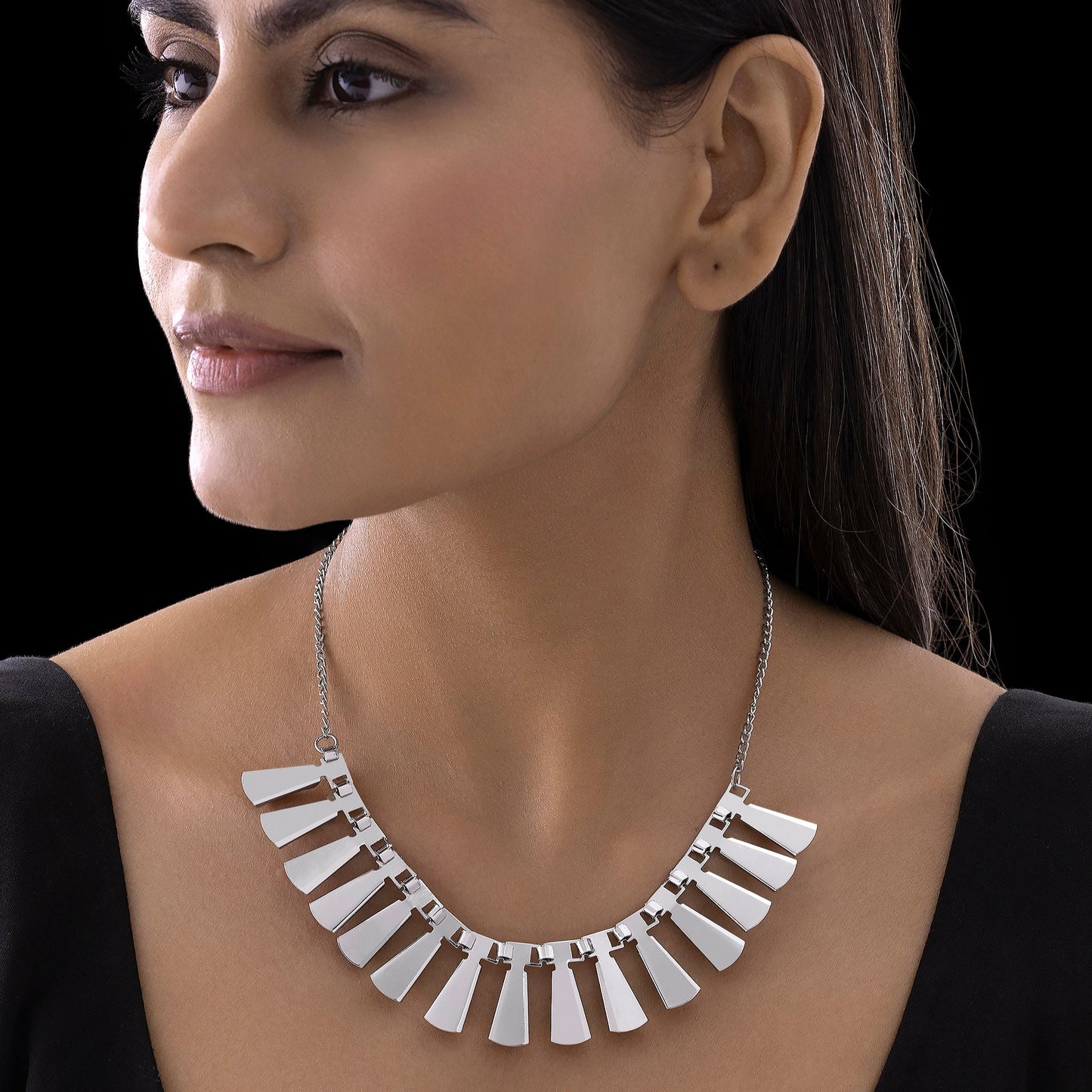AUROZI Anti-Tarnish Tribal Statement Necklace