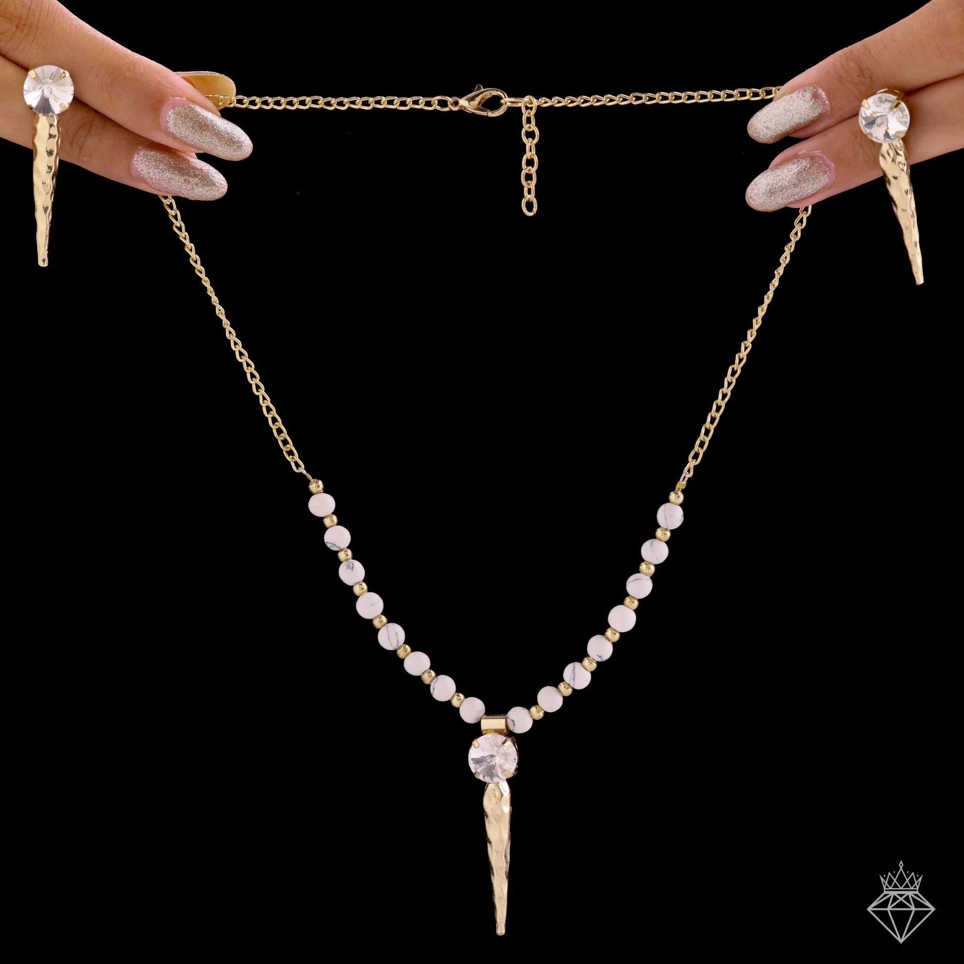 AUROZI Anti-Tarnish Necklace Set With Earrings