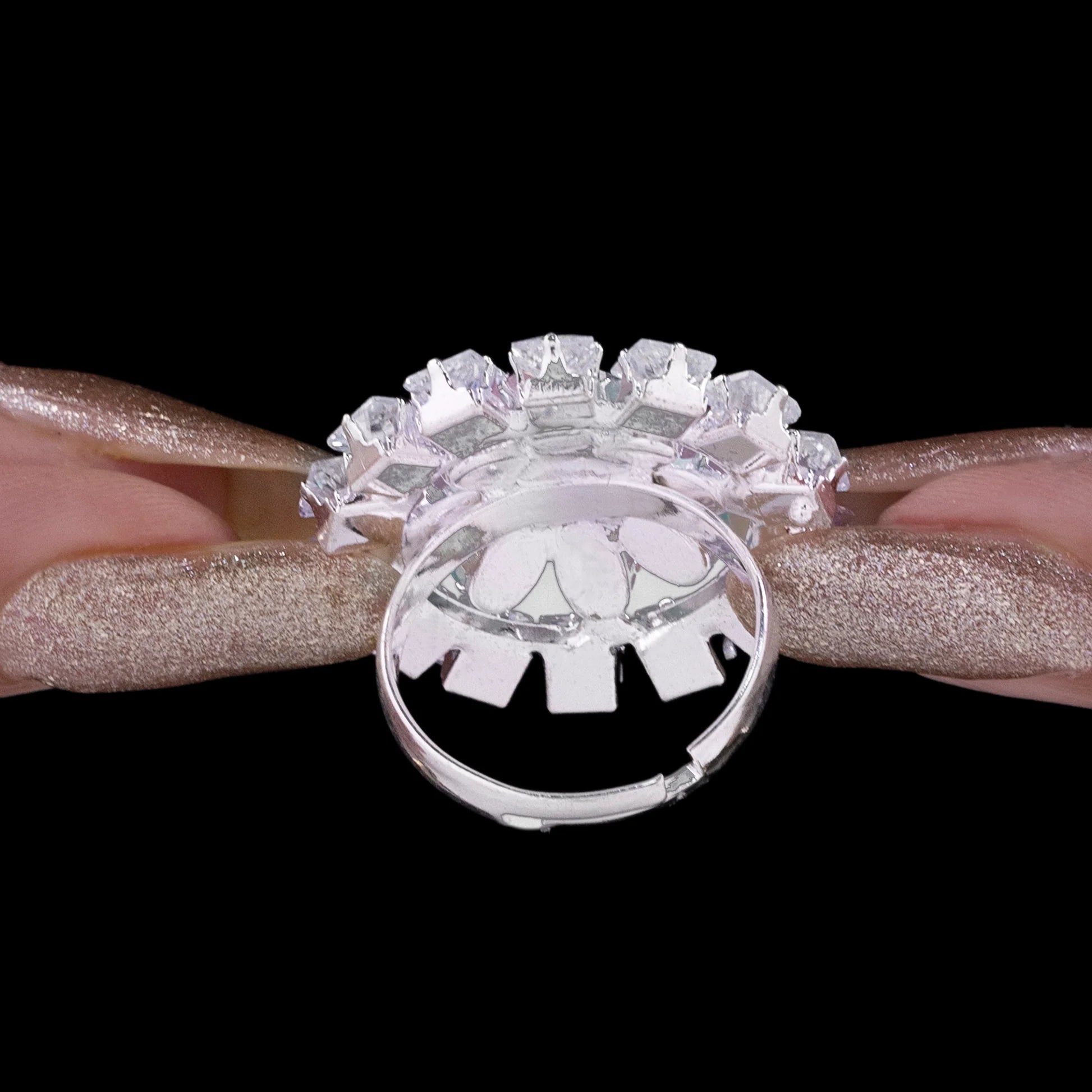 AUROZI Anti-Tarnish Crystal Ring (Adjustable Size)