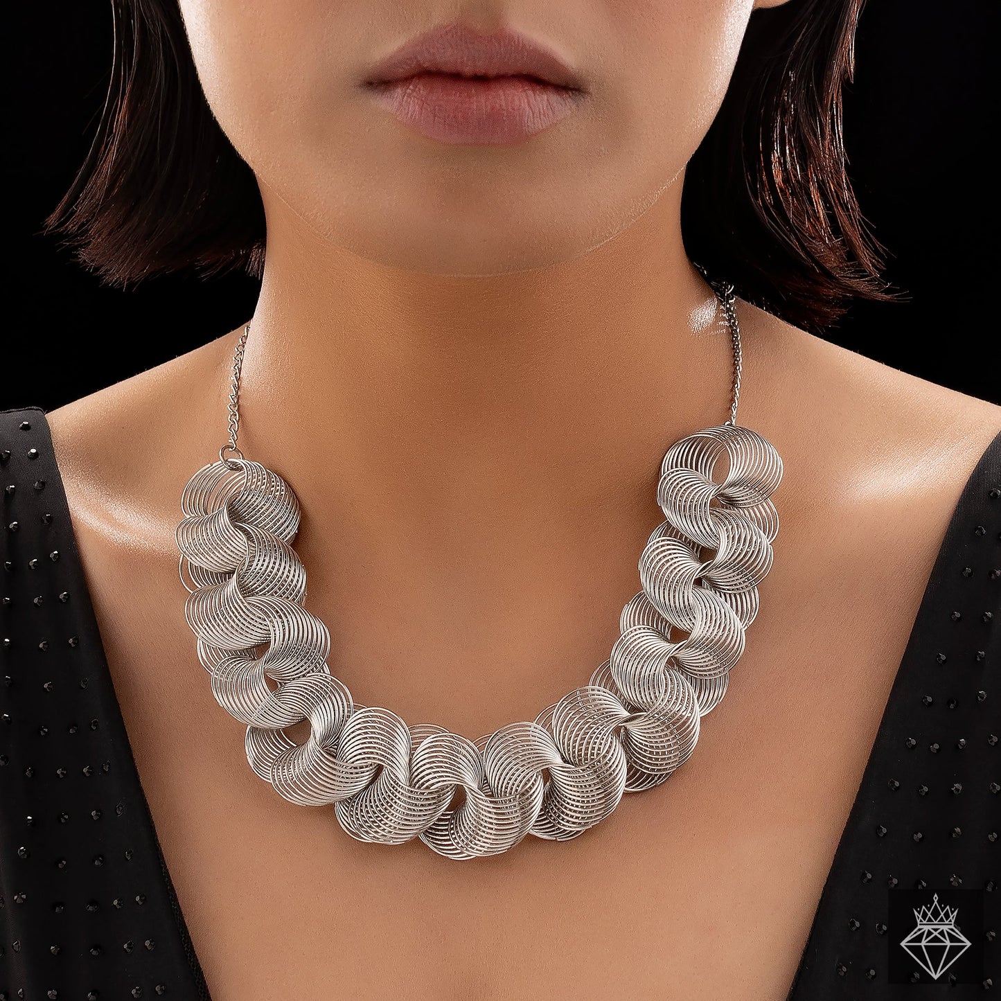 AUROZI Anti-Tarnish Silver Spring Necklace