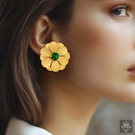 AUROZI Anti-Tarnish Daffodil Earrings