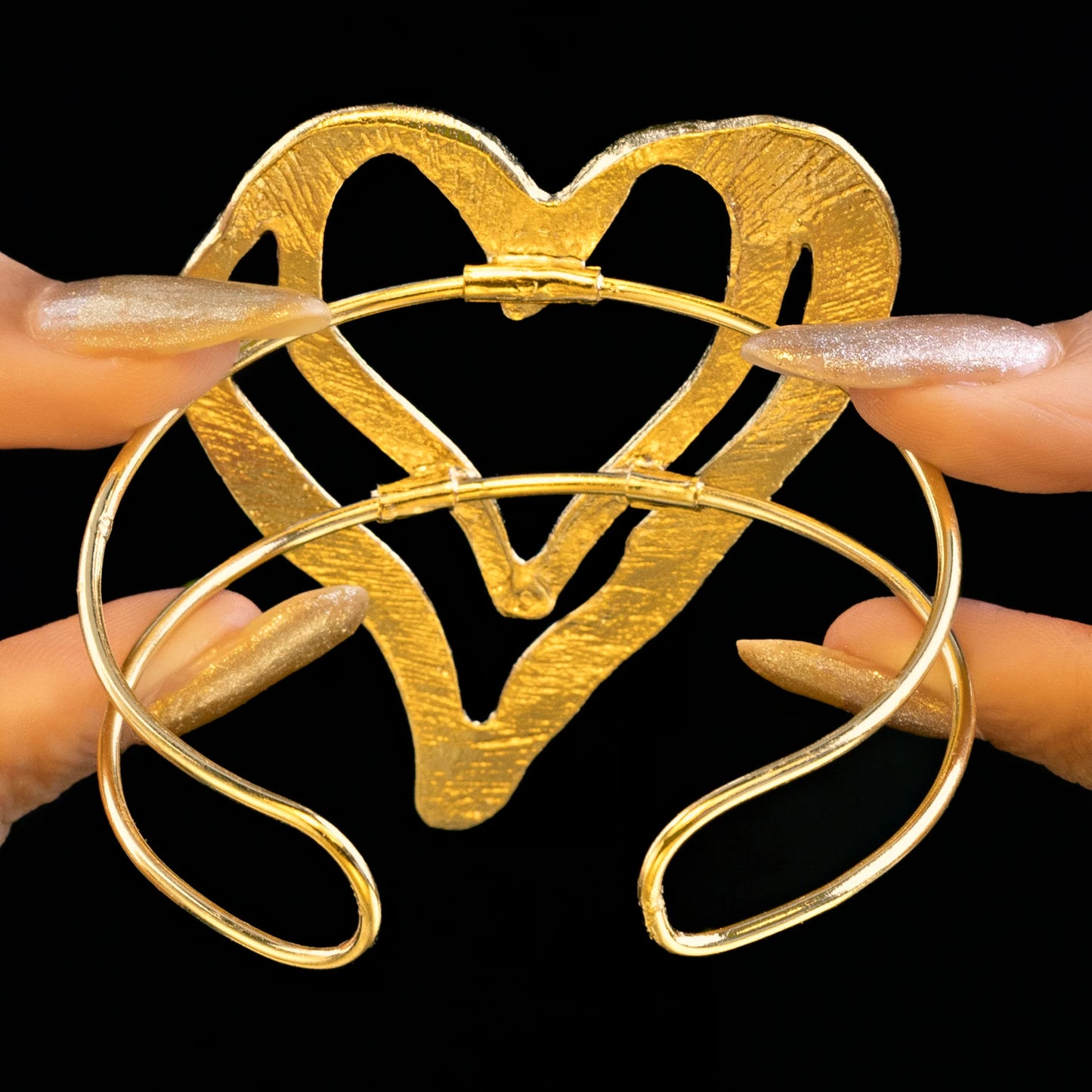 Super Saver Pack Of Anti-Tarnish Premium Quality GOLD Plated Creative Heart Necklace Set With Earrings, Bracelet & Ring