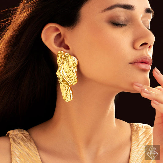 AUROZI Anti-Tarnish Hammered Earrings