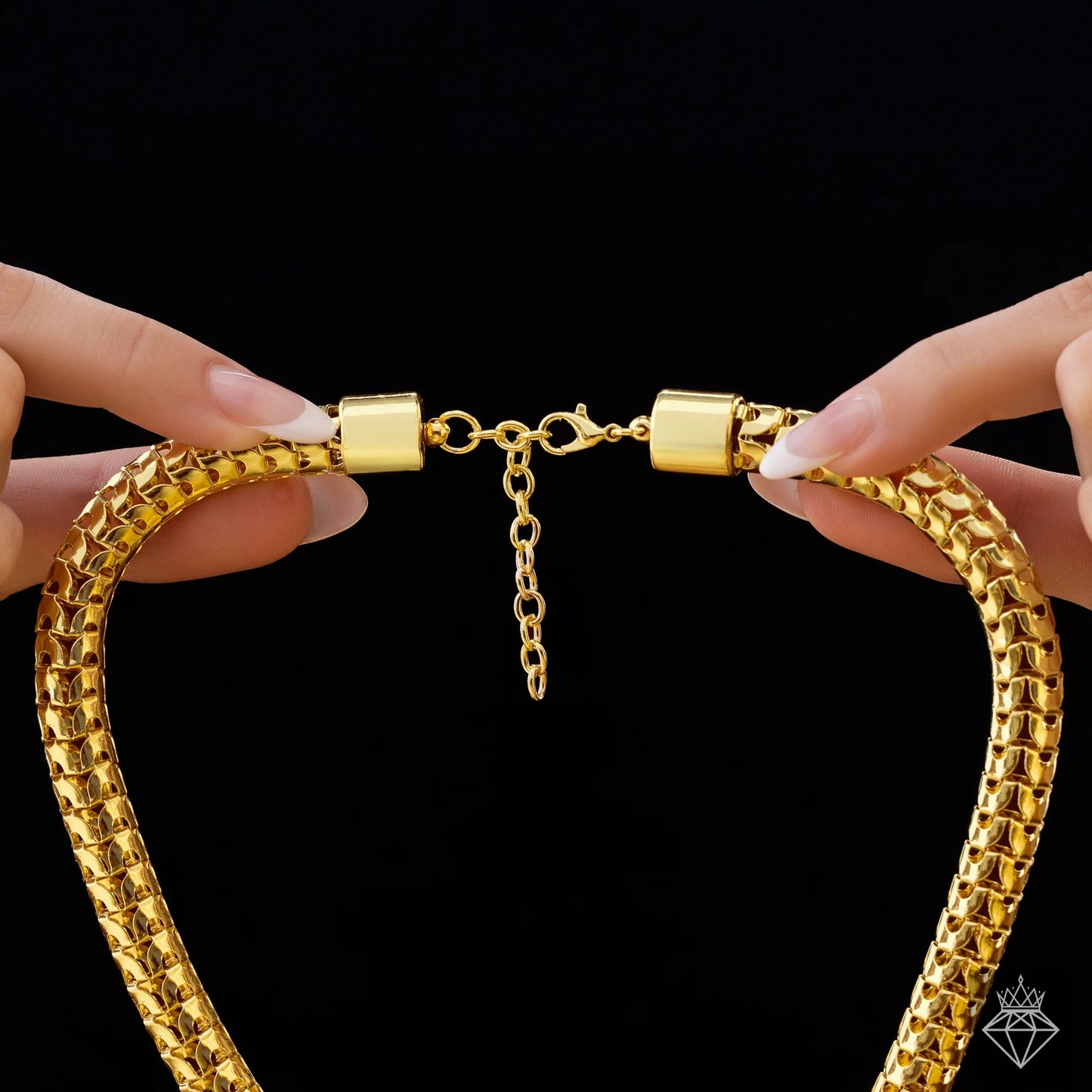 AUROZI Anti-Tarnish Golden Snake Chain Necklace