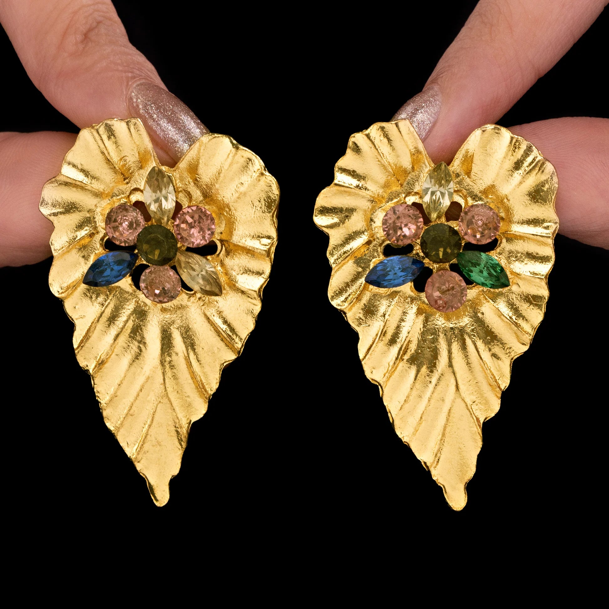 AUROZI Anti-Tarnish Multicolour Crystals Earrings