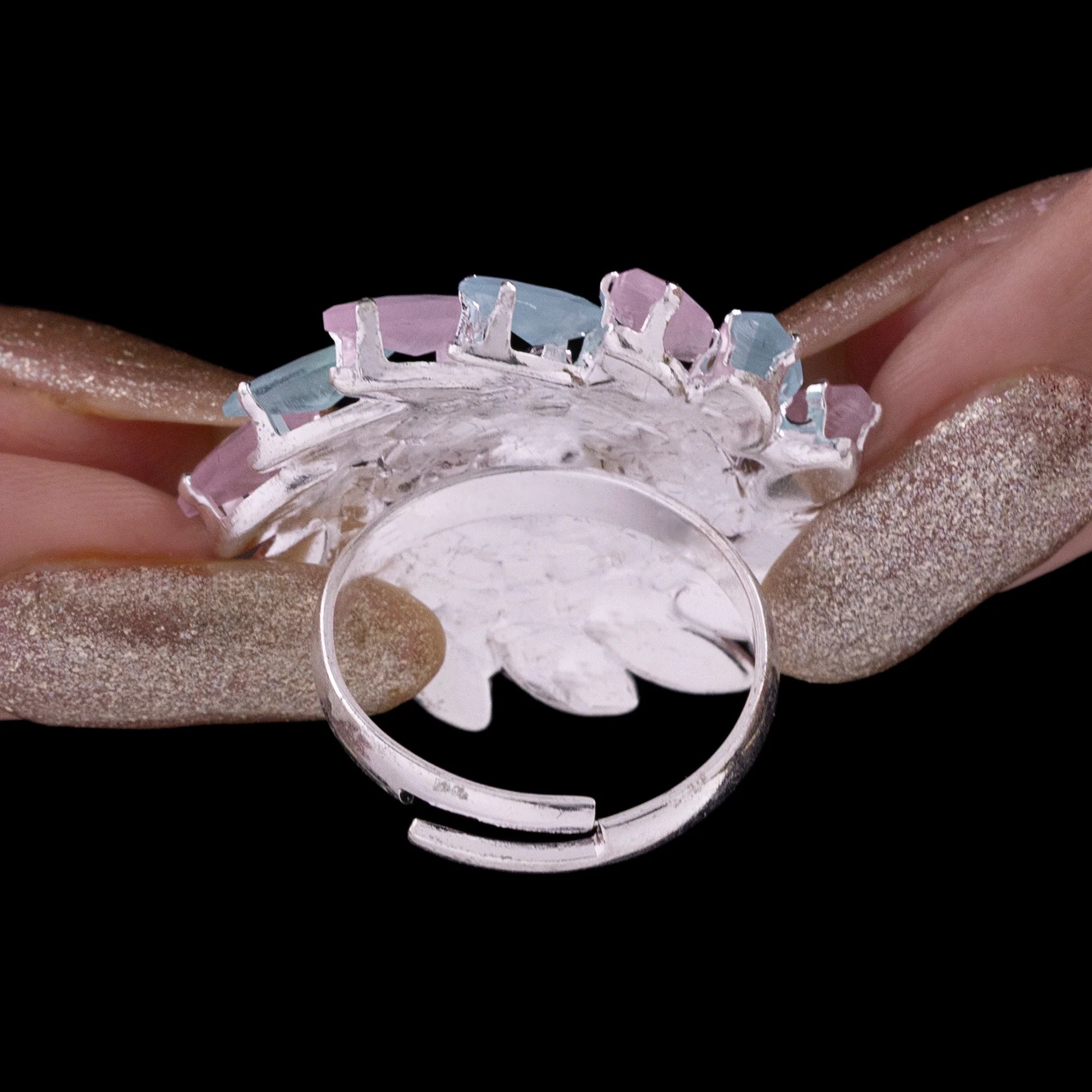 AUROZI Anti-Tarnish Crystal Ring (Adjustable Size)