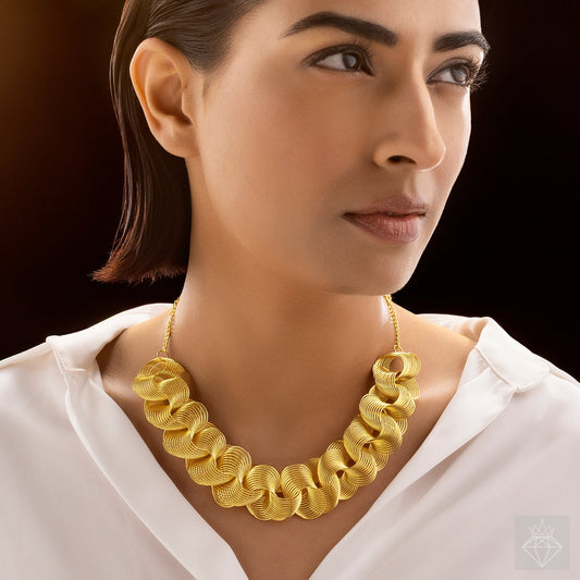 AUROZI Anti-Tarnish Golden Spring Necklace