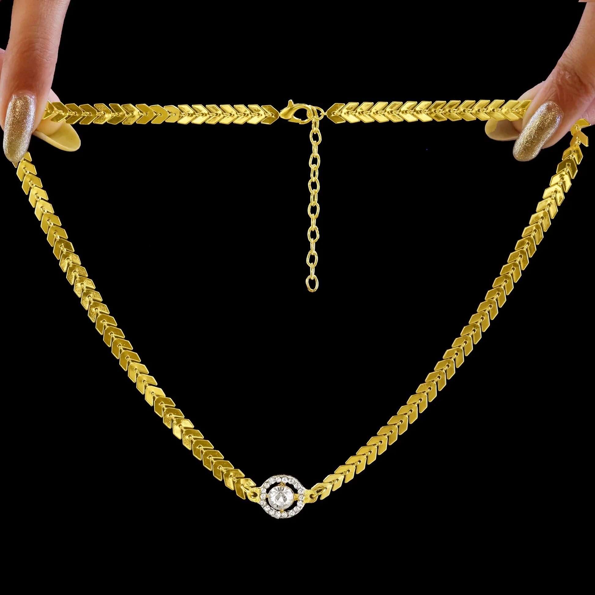 AUROZI Anti-Tarnish Solitaire Pendant Necklace