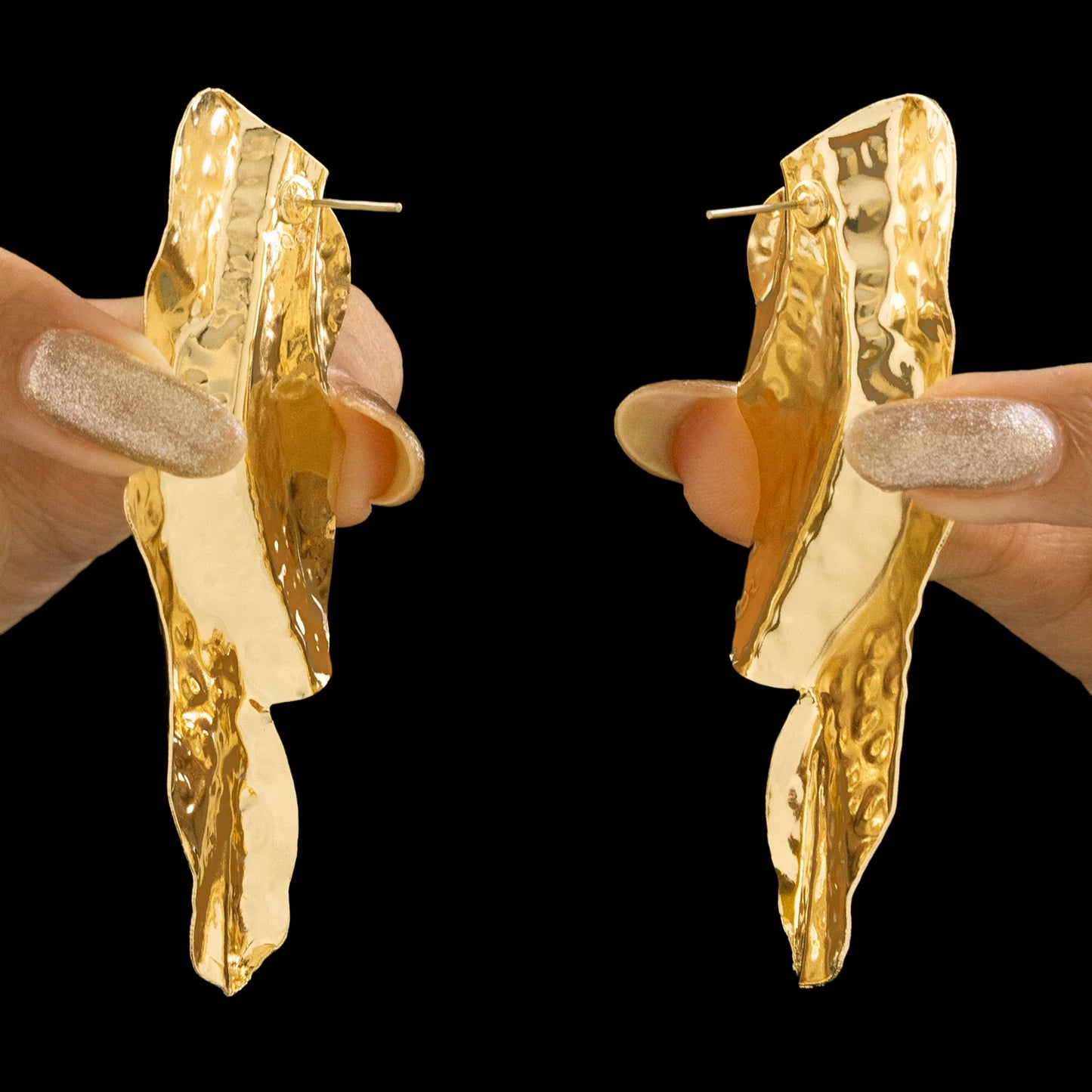 AUROZI Anti-Tarnish Hammered Earrings