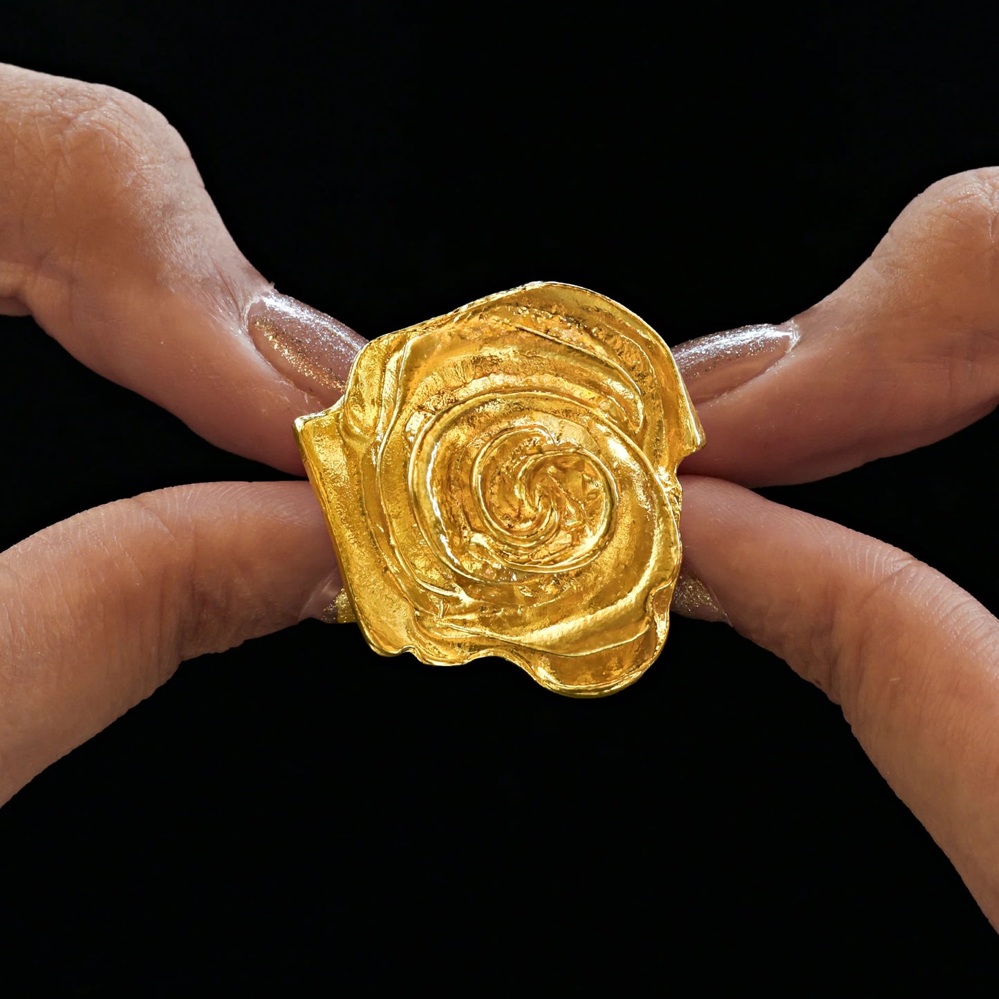 AUROZI Anti-Tarnish Rose Flower Ring (Adjustable Size)