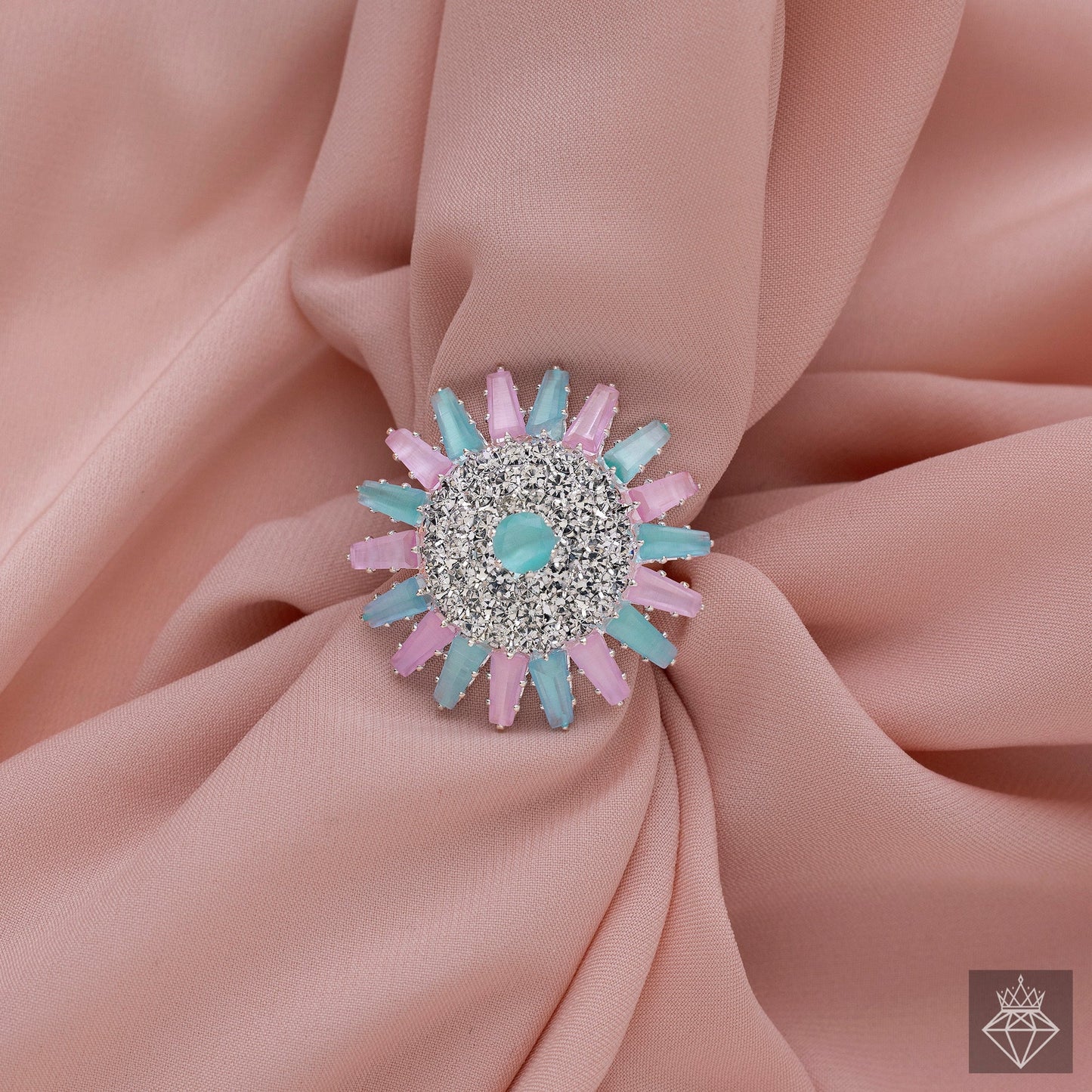 AUROZI Anti-Tarnish Crystal Ring (Adjustable Size)