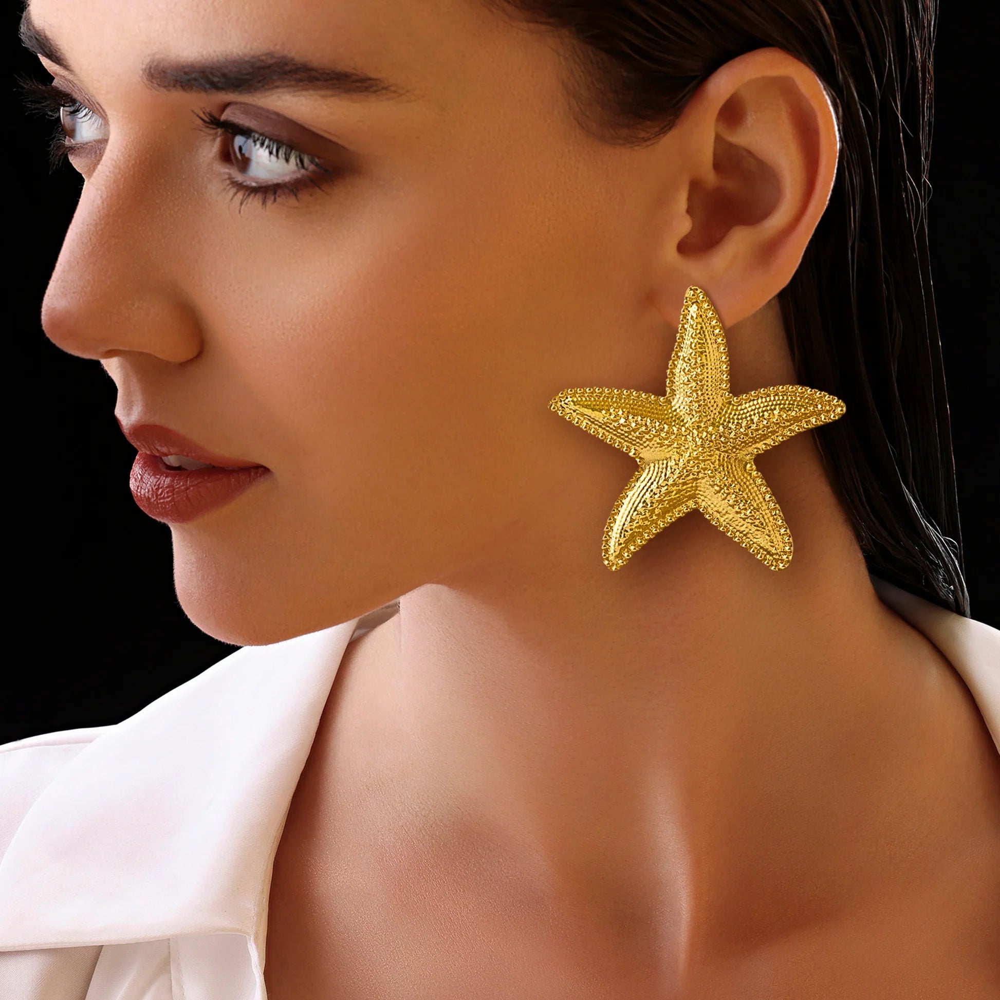 AUROZI Anti-Tarnish Gold Plated Star Earrings