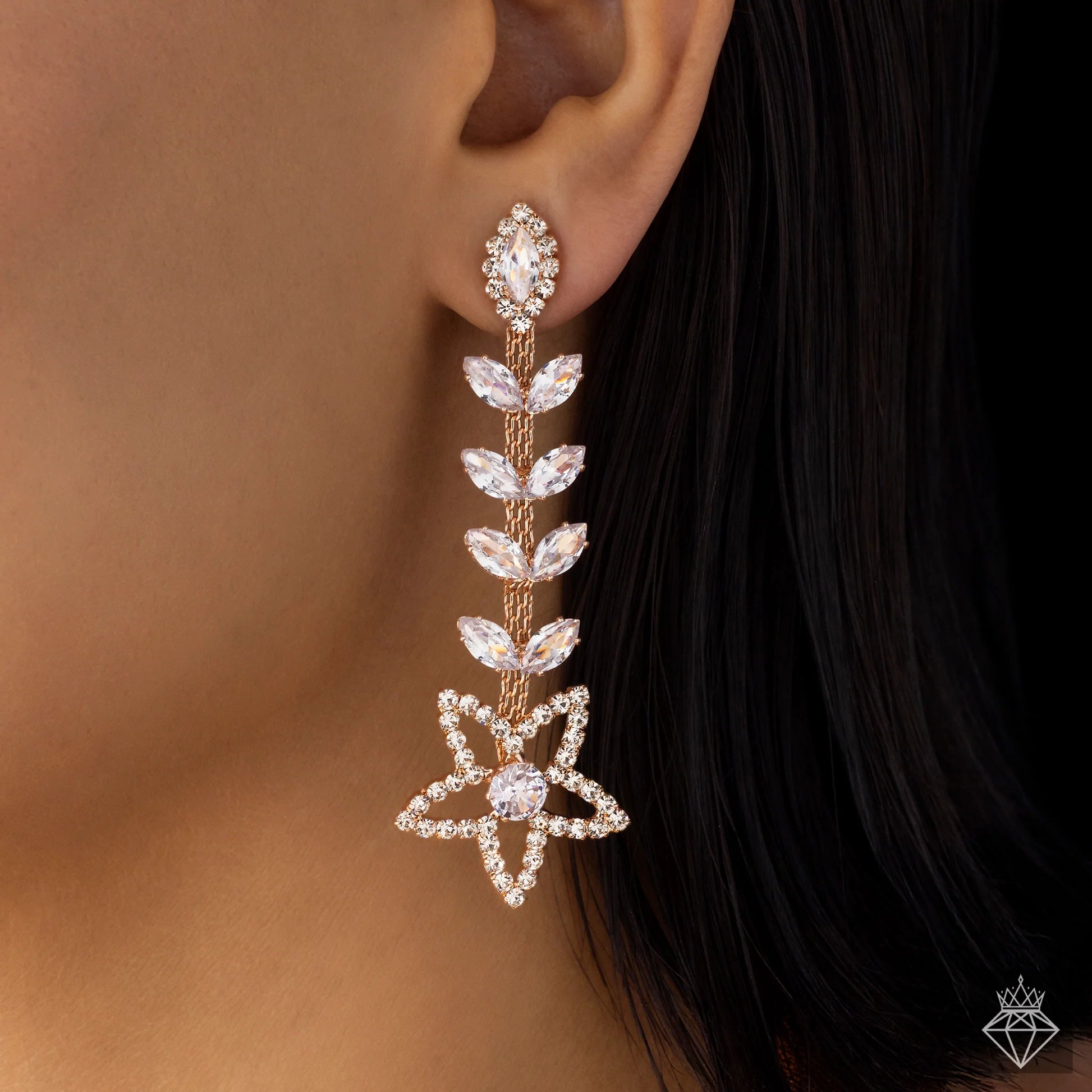 AUROZI Anti-Tarnish Crystal Danglers