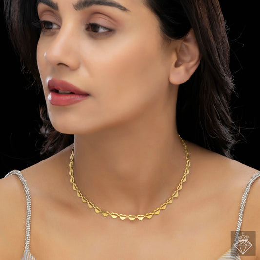 AUROZI Anti-Tarnish Heart Chain Necklace