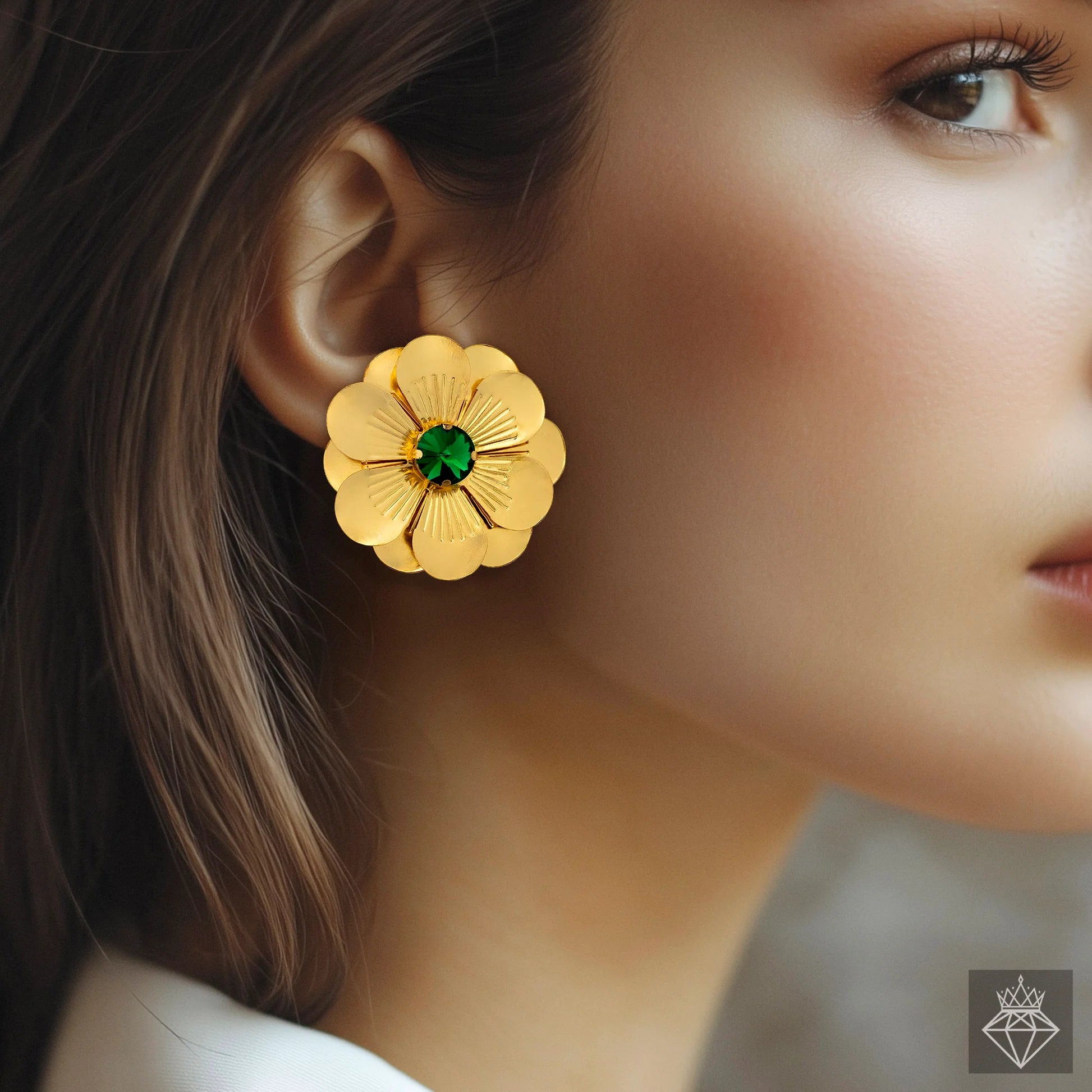 AUROZI Anti-Tarnish Daffodil Earrings